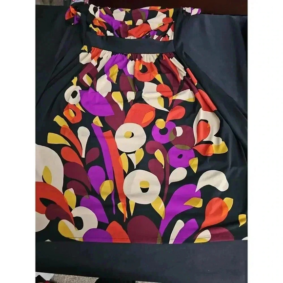 Maggy London Multicolor Long Sleeve A Line Dress Size 6 - Picture 5 of 6
